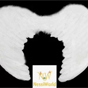 Beyaz Renkli Küçük Boy Bebek Melek Kanadı 30x45 cm