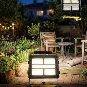 Solar Enerjili Led Kamp Feneri 4 Modlu Ayarlanabilir Açılı Güçlü Aydınlatma
