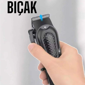 Suya Dayanıklı Tıraş Makinesi Keskin Bıçaklı Dijital Göstergeli Şarjlı