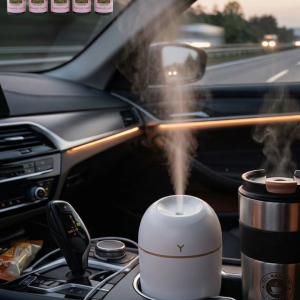 Taşınabilir Hava Nemlendirici 5 Esans Hediyeli Led Işıklı Aromaterapi Buhar Makinesi