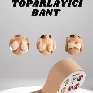 Toparlayıcı ve Şekillendirici Göğüs Bandı Tere ve Suya Dalı Hassas Ciltlere Uygun