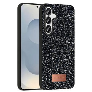 Onegif  Galaxy S25 Bright Simli Kapak - Siyah