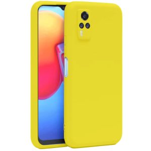 Vivo Y53s Kılıf Nano İçi Kadife  - Sarı