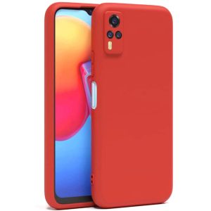 Vivo Y53s Kılıf Nano İçi Kadife  - Kırmızı