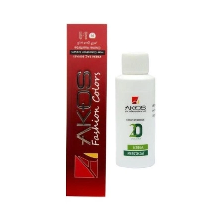 Akos 6.11 Koyu Kumral Yoğun Tüp Küllü Saç Boyası 60 ML+ + Akos 20 Volüm Oksidan 60 ML - Görsel 2