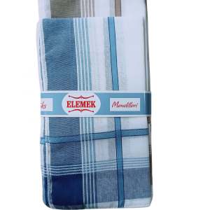 Elemek Erkek Çizgili Mendil 12 adet 39x39 cm