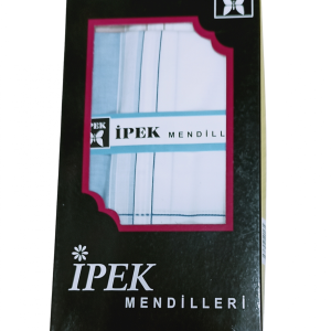 İpek Erkek Çizgili Kutulu Mendil 12 Adet 42x42 cm